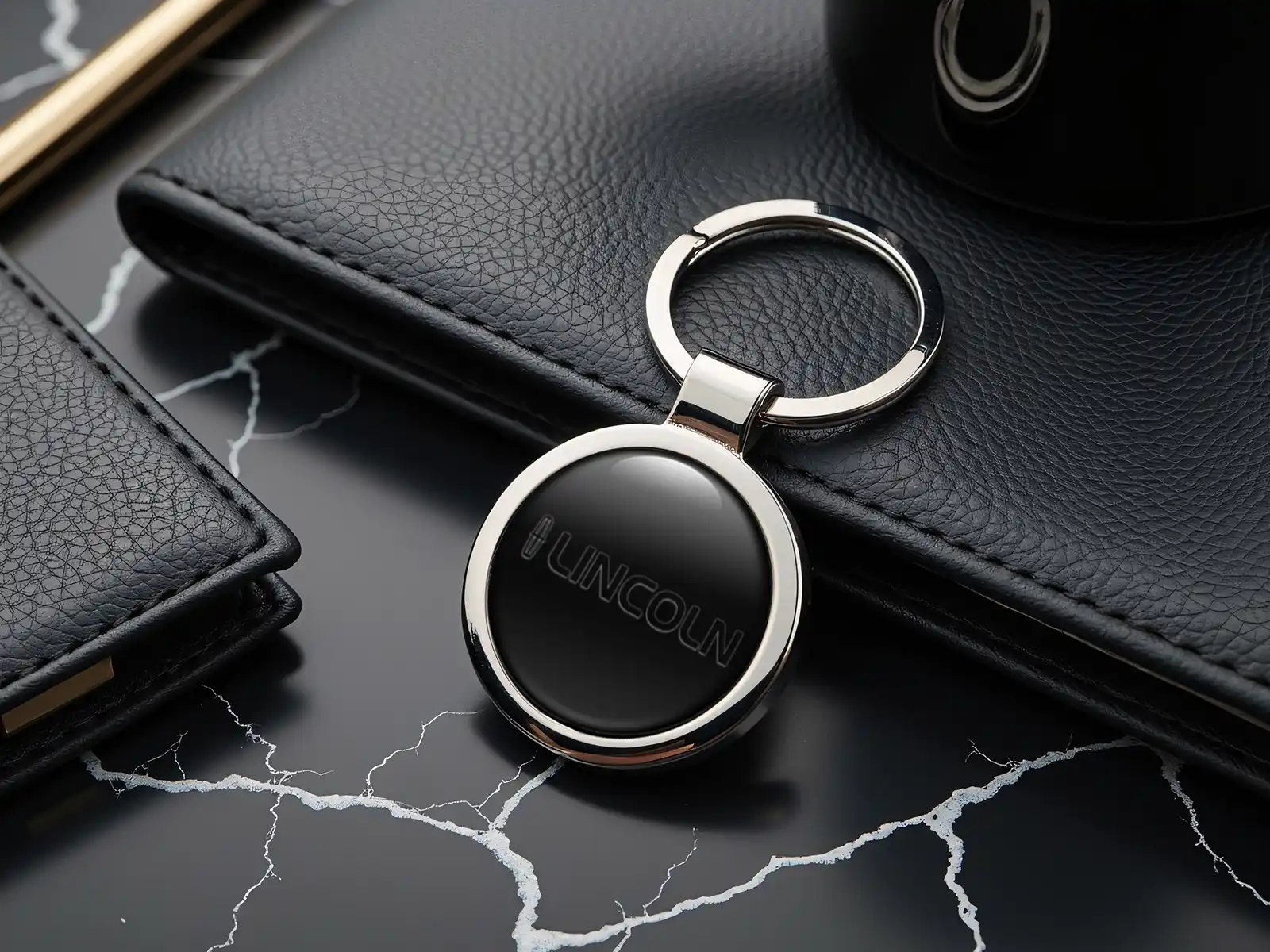 Lincoln Metall Schlüsselanhänger Edelstahl Premium